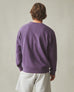 Men's Vintage Wash Relaxed French Terry Crew - Deep Purple